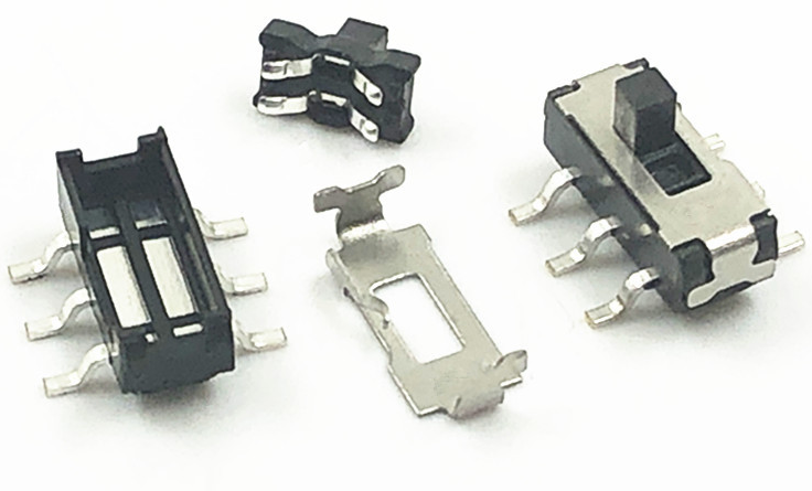 6腳貼片兩檔撥動開關 6腳貼片兩檔撥動開關