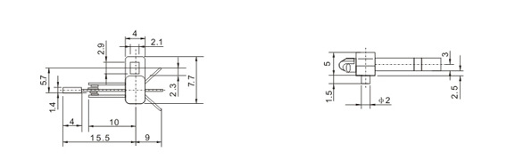 三腳葉片開關(guān)尺寸圖