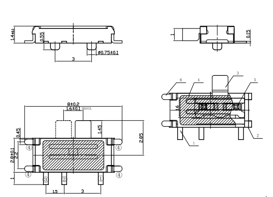 七腳撥動(dòng)開關(guān)開關(guān)接線圖