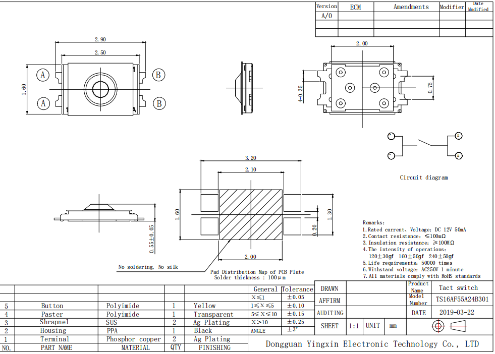 輕觸開關(guān)參數(shù)