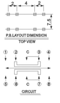 三檔八腳立式撥動(dòng)開關(guān)接線方式
